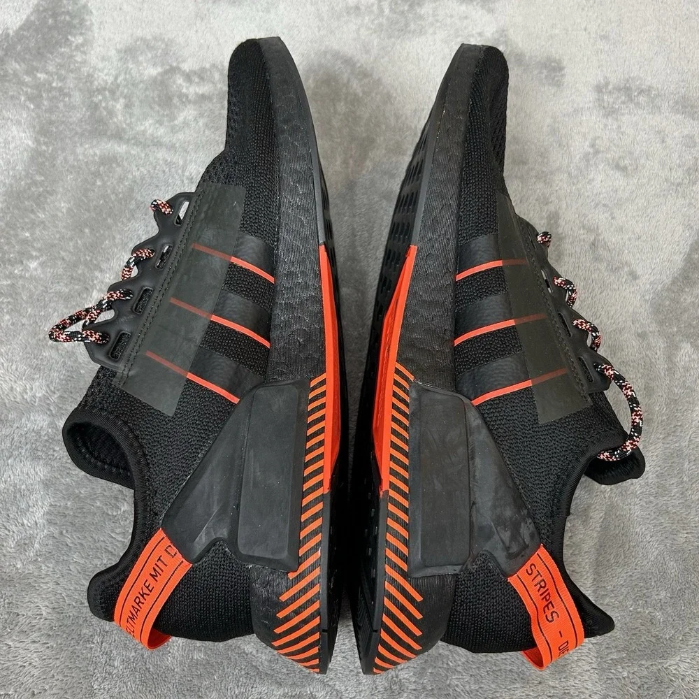 Adidas NMD_R1 V2 Black Solar Red Sneakers Men's Size 10 Athletic‎ Running Shoes